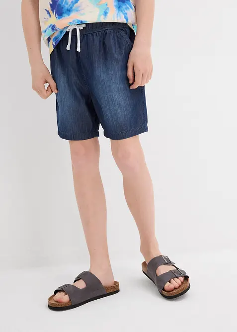 Short en jean 100% coton, taille élastiquée, regular, bonprix