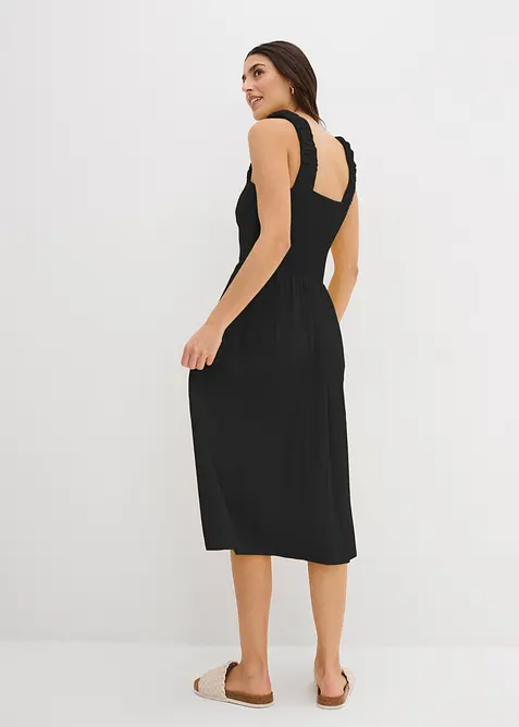 Robe l&eacute;g&egrave;rement &eacute;vas&eacute;e en jersey coton et viscose, bonprix