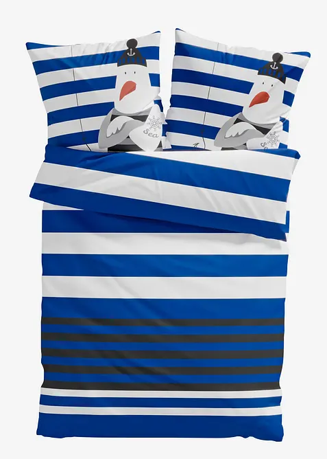 Parure de lit en coton m&eacute;lang&eacute;, bonprix