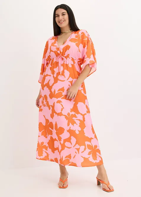 Robe longue en satin fluide, bonprix