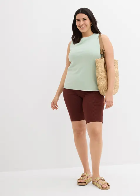 Cycliste taille haute en jersey côtelé, bonprix