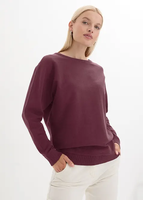 Pull à manches chauve-souris, bonprix