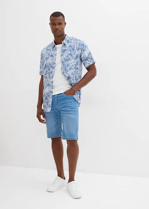 Bermuda confortable en jean et molleton, Regular, bonprix