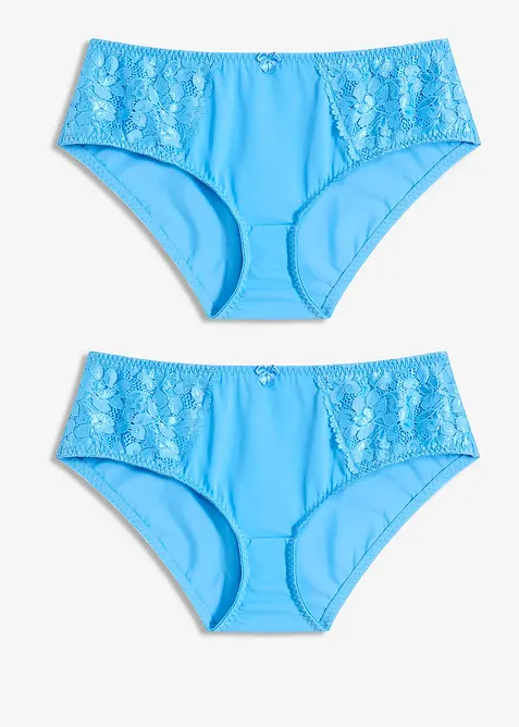 Lot de 2 slips Maxi avec dentelle, bonprix