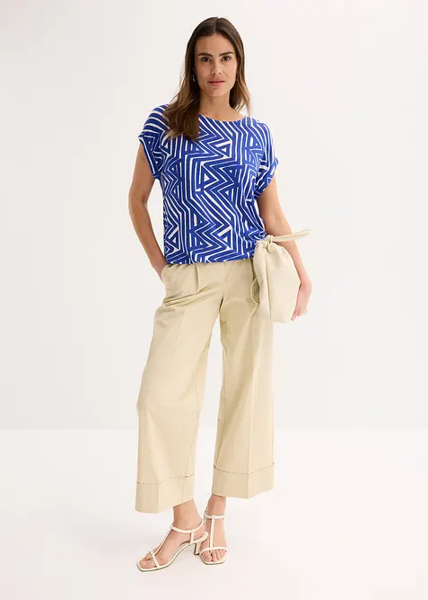 T-shirt fluide et oversize en viscose extensible, bonprix