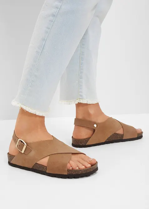 Sandales en cuir, bonprix