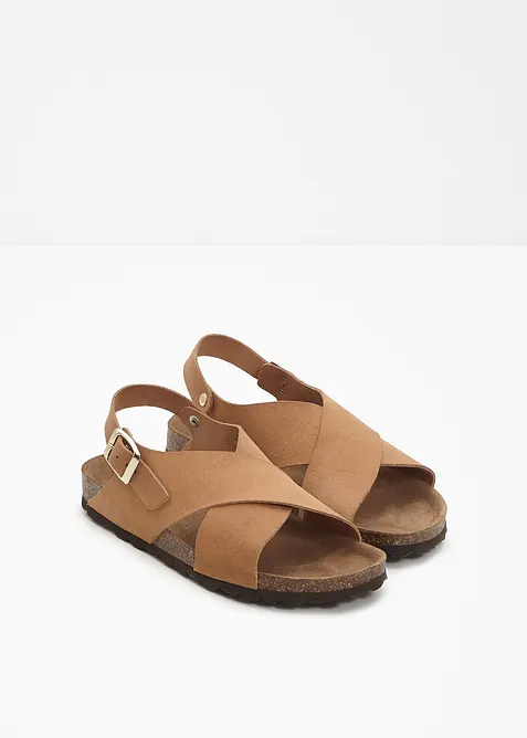 Sandales en cuir, bonprix