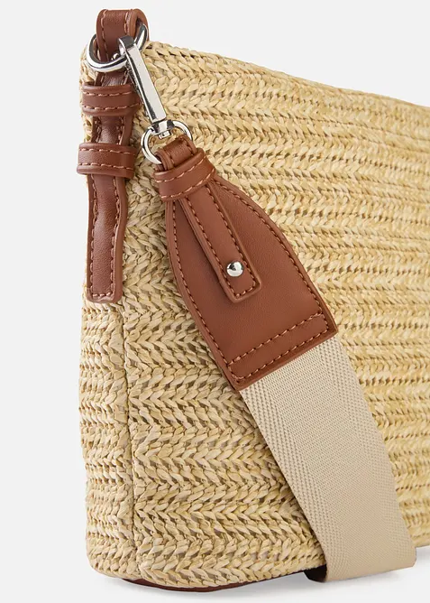 Sac &agrave; bandouli&egrave;re aspect paille, bonprix