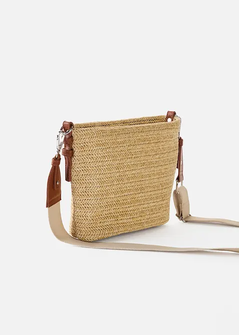 Sac &agrave; bandouli&egrave;re aspect paille, bonprix