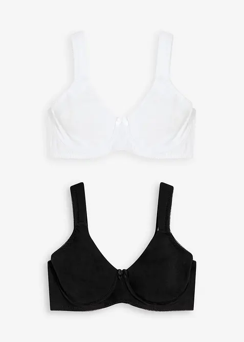 Soutiens-gorge minimiseurs moulés à armatures en coton (lot de 2), bonprix
