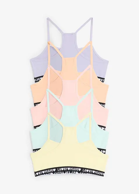 Lot de 5 brassières avec coton doux, bonprix