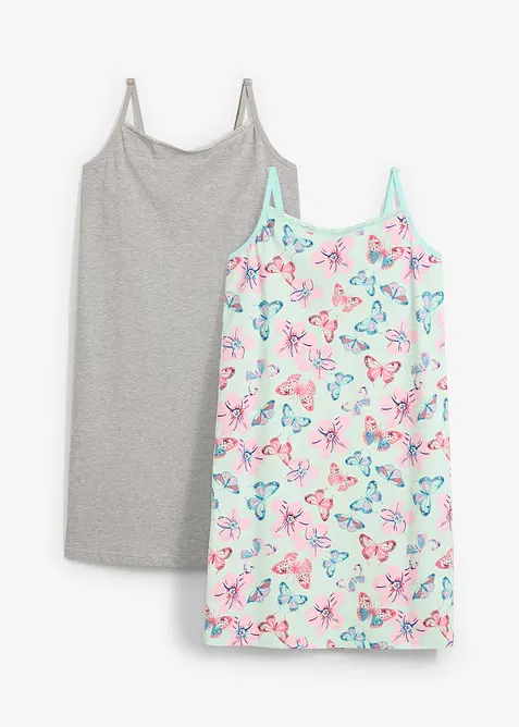 Lot de 2 nuisettes fille avec coton doux, bonprix