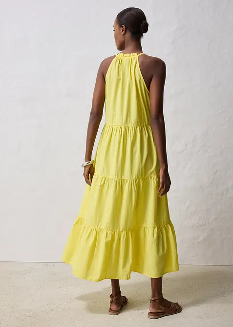 Robe en coton et soie, bonprix