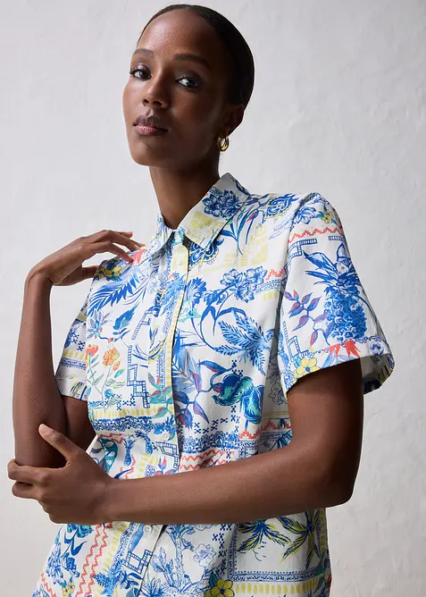 Chemisier en coton et soie, bonprix