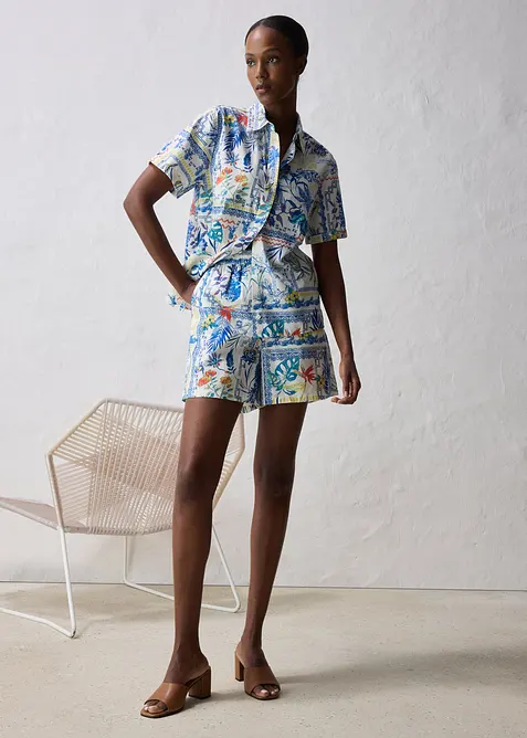 Short en coton et soie, bonprix