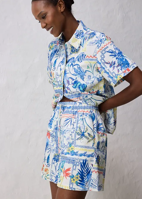 Short en coton et soie, bonprix