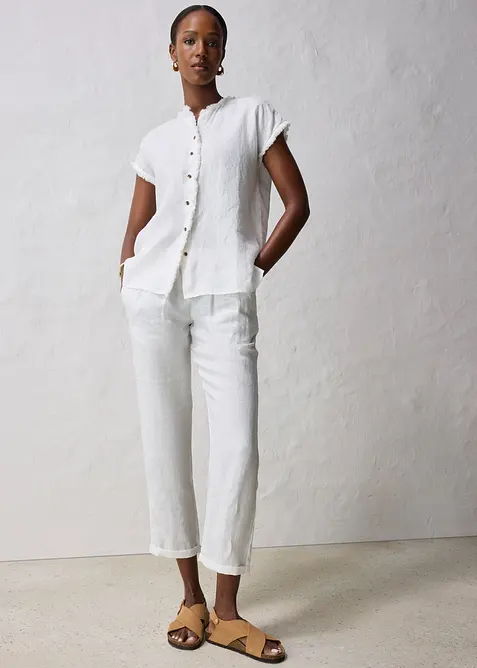 Chemisier tunique 100% lin, bonprix