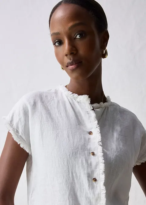 Chemisier tunique 100% lin, bonprix