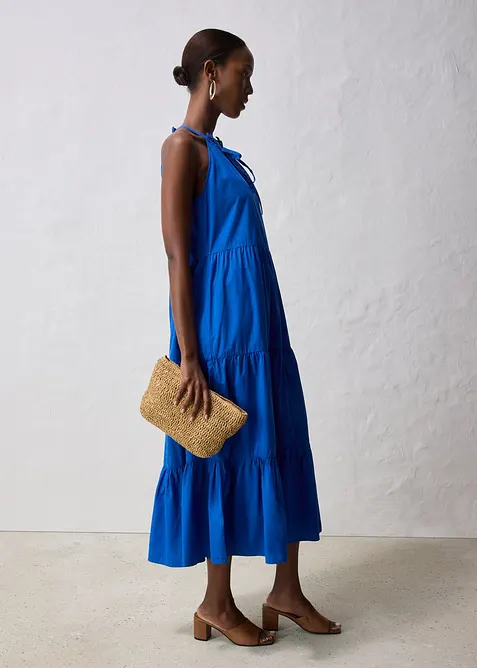 Robe en coton et soie, bonprix