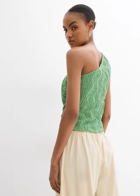 Top asymétrique en matière texturée, bonprix