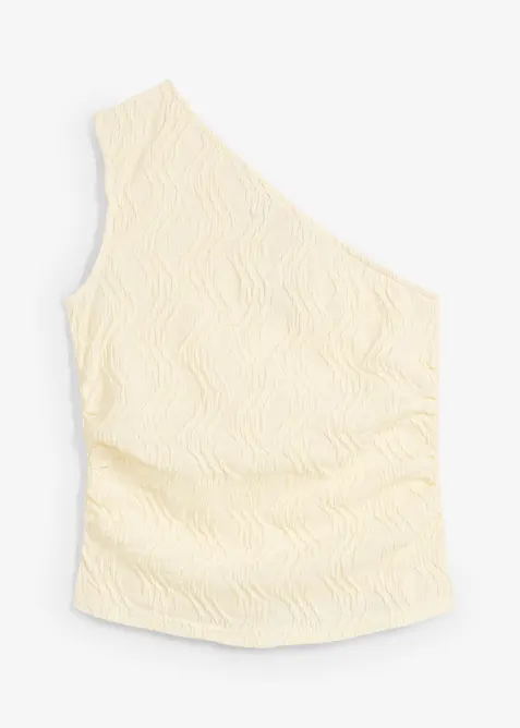 Top asym&eacute;trique en mati&egrave;re textur&eacute;e, bonprix