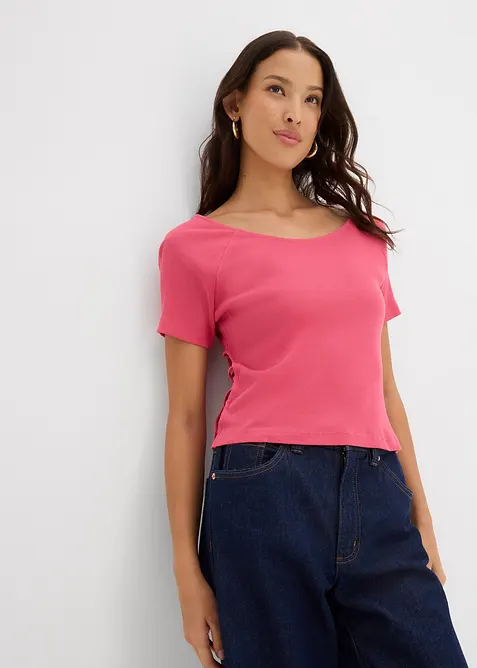 T-shirt ajusté 100% coton, bonprix