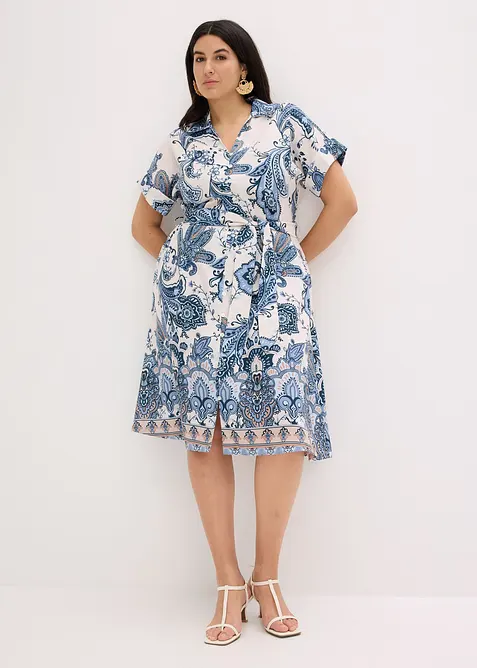 Robe avec ceinture à nouer, bonprix