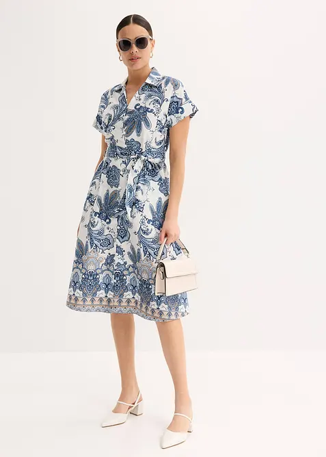 Robe avec ceinture à nouer, bonprix