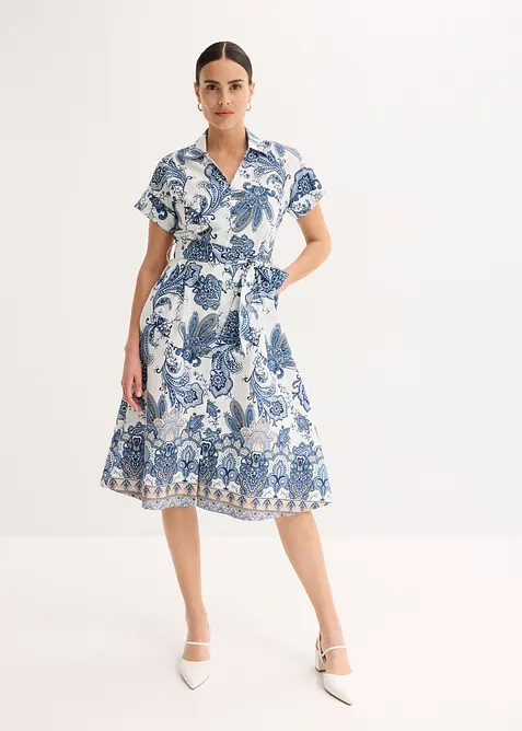 Robe avec ceinture à nouer, bonprix