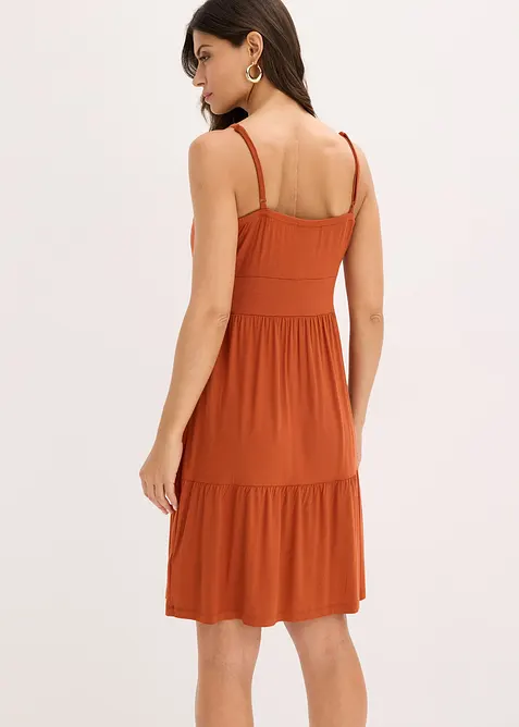 Robe à bretelles et détail noué, bonprix