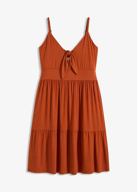 Robe à bretelles et détail noué, bonprix