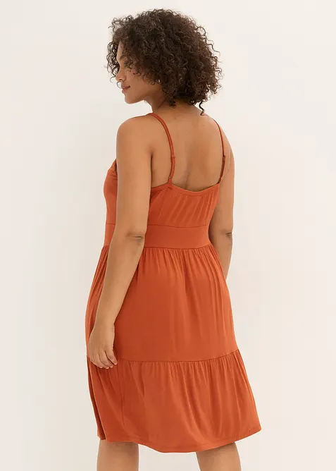 Robe à bretelles et détail noué, bonprix