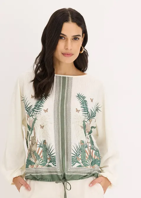 T-shirt tunique imprimé, bonprix