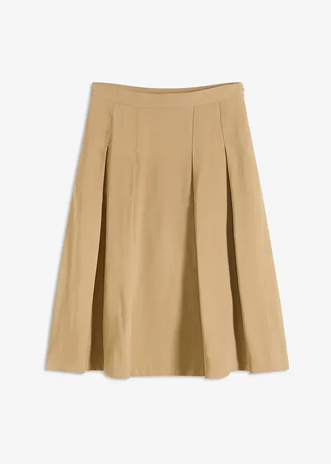 Jupe plissée en viscose mélangée, bonprix