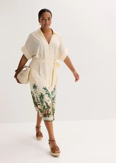 Robe-chemise avec base imprimée, bonprix