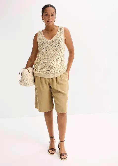 Top en maille ajourée, bonprix