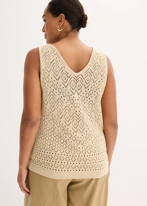 Top en maille ajourée, bonprix