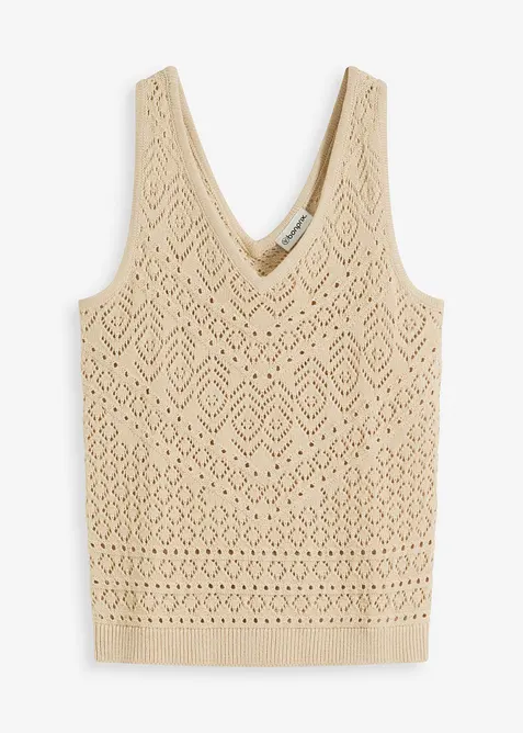 Top en maille ajourée, bonprix