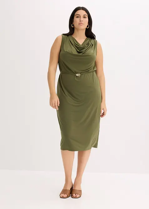 Robe en jersey avec ceinture (ens. 2 pces), bonprix