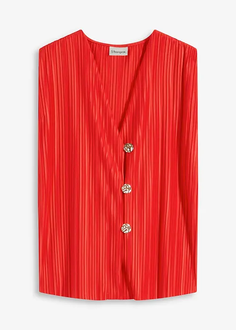 Top en jersey plissé, bonprix