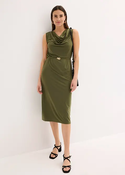 Robe en jersey avec ceinture (ens. 2 pces), bonprix