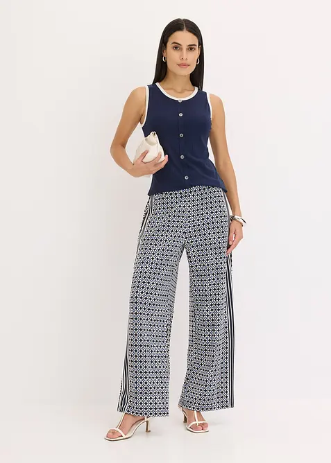 Débardeur en jersey à bordure contrastante, bonprix