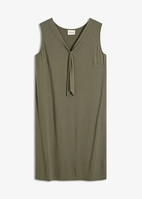 Robe en jersey à col lavallière, bonprix