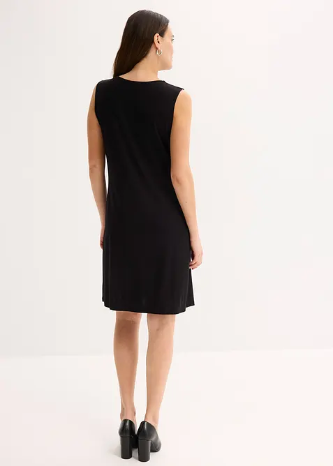 Robe en jersey à col lavallière, bonprix