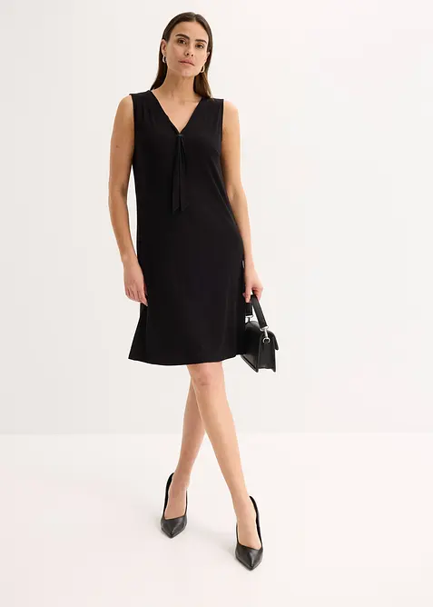 Robe en jersey à col lavallière, bonprix