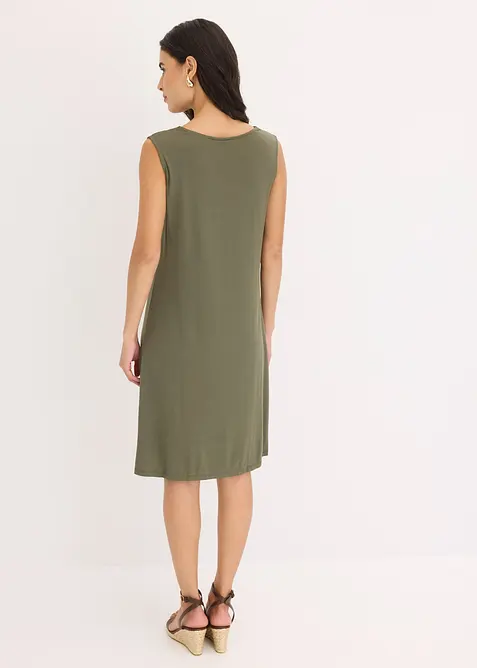 Robe en jersey à col lavallière, bonprix