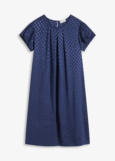 Robe en jacquard avec plis plats, bonprix