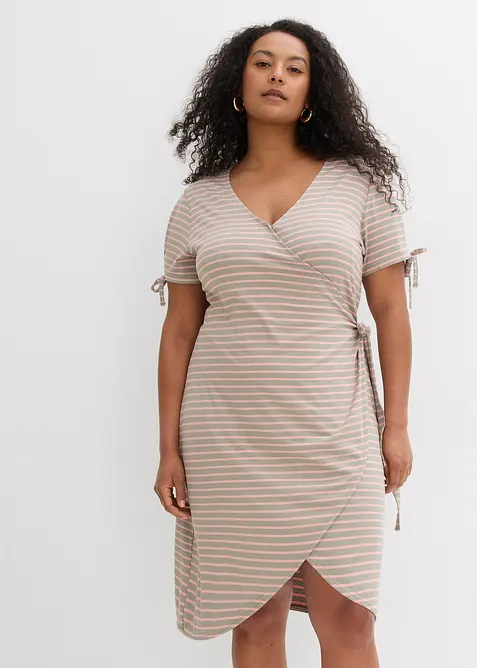 Robe portefeuille en mélange viscose-élasthanne fluide, bonprix