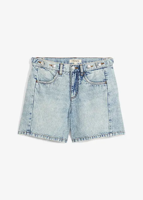 Short en jean taille mi-haute, peu extensible, bonprix