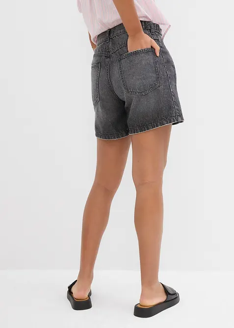 Short en jean taille mi-haute, peu extensible, bonprix